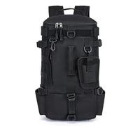 DLZFUDTY Fishing Bag,Fishing Backpack Fishing Backpack Tackle Bag with Rod Holders Fish Equipment Storage Camping Hiking Outdoor Multifunctional(Black)