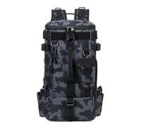 DLZFUDTY Fishing Bag,Fishing Backpack Fishing Backpack Tackle Bag with Rod Holders Fish Equipment Storage Camping Hiking Outdoor Multifunctional(F)