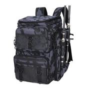 DLZFUDTY Fishing Bag,Fishing Backpack Fishing Backpack with Rod Holders Large Tackle Bag Store Gear Water-Resistant Lure Organizer Storage Bagpack(Camo)