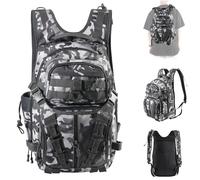 DLZFUDTY Fishing Bag,Fishing Backpack Large Fishing Bag Waterproof Wear-Resistant Tackle Sling Backpack with Rod Holder Lightweight Gear Storage(B)
