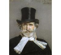 DLZJYIQV Famous Painting Canvas Art Poster Wall Art Poster Portrait of Giuseppe Verdi by Giovann Canvas Picturesfor Living Room 60x90cm