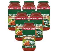 DM Bolognese Chunky Mushroom Sauce Italian Pasta Sauce Made with Vegetables and No Artifical Colours, Flavours, or Preservatives Suitable for Vegetarians 675g Glass Jar Serves 6 (Pack of 6)