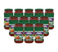 DM Bolognese Onion and Garlic Sauce Italian Pasta Sauce Made with Vegetables and No Artifical Colours, Flavours, or Preservatives Suitable for Vegetarians 450g Glass Jar Serves 4 (Pack of 12)