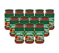 DM Bolognese Smooth Hidden Vegetable Sauce Italian Pasta Sauce Made with Vegetables Suitable for Vegetarians 450g Glass Jar Serves 4 (Pack of 12)