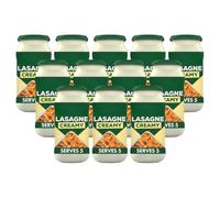 DM Lasagne Creamy White Sauce Italian Pasta Sauce Made with Vegetables and No Artifical Colours or Preservatives 450g Glass Jar Serves 5 (Pack of 12)