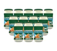 DM Lasagne Light Creamy White Sauce Italian Pasta Sauce Made with 30% Low Fat and No Artifical Colours or Preservatives 450g Glass Jar Serves 4 (Pack of 12)