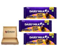 DM Mini Eggs Chocolate Bars 54g - Pack of 3, 162g Total, Milk Chocolate with Crunchy Mini Egg Pieces, Easter Chocolate Treats, Multipack for Snacking, Sharing & Gifting | BBE 12/01/27
