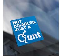 DM Novelties Not Disabled Just A CUNT Bad Parking Space Bay Bumper Sticker (24 Stickers)