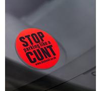 DM Novelties Stop Parking Like A CUNT Sticker Decal Novelty Gift Gag Bumper Sticker (24 Stickers)