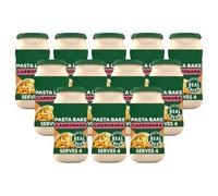 DM Pasta Bake Carbonara Sauce Italian Pasta Sauce Made with Real Cream and No Artifical Colours or Preservatives 450g Glass Jar Serves 4 (Pack of 12)