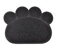 DM Paw-Shaped Cat Litter Tray Mat,40x30 cm (Charcoal)