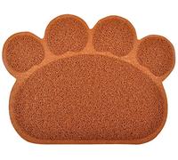 DM Paw-Shaped Cat Litter Tray Mat, 40x30 cm (Coffee)