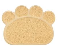 DM Paw-Shaped Cat Litter Tray Mat, 40x30 cm (Peach)