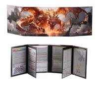 DM Screen Relief Effect Dragon-Wet-Erase Pockets for DND