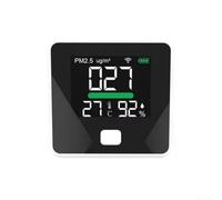 DM103B PM2.5 Air Quality with Digital LCD Display, and Humidity Sensor, Portable for Home and Office, Compatible with S(DM103B-WIFI)