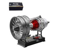 DM121 Turbofan Engine Model Kits That Works, 1/12 Scale Electric-Powered Metal Dual Spool Turbojet Aircraft Jet Engine DIY Assembly 300+ PCS for Adults Collectors