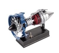 DM122 Mini Metal Turbofan Engine Model Kit That Works, 170+ Parts 1:14 Scale All-Metal Jet Engine Model with Semi-Sectional Transparent Cover, STEM Educational Assembly Kit, Desk Decoration Gift
