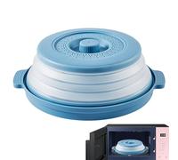 DMAIS Microwave Splatter Glass Cover, 10.2 * 10.2 * 3.14in Foldable Microwave Plate, Multifunctional Microwave Food Cover With Bottom, Microwave Plate Cover for Splatter Guard Food Cover Plate Cover