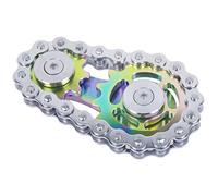 DMaos Fidget Spinner, Sprocket Linkage Bike Chain Spinner Design 2 Gears Figity Spin Finger Games, Metal Stainless Steel Durable Mechanics, Premium Figit Toy - Colorful