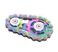 DMaos Fidget Spinner, Sprocket Linkage Bike Chain Spinner Design 2 Gears Figity Spin Finger Games, Metal Stainless Steel Durable Mechanics, Premium Figit Toy - Full Colorful