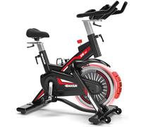 DMASUN Exercise Bike with Home Use, Professional Spin Bike with Super Quiet Magnetic Resistance, Indoor Cycling Bike with Shock Absorption, Comfortable Seat for Home Gym Training - 350/400LBs Capacity