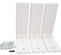 Dmax Heavy Duty L Brackets White Steel 6 x 8 | 3 Pack | Hidden Countertop Support Brackets | 3/8 Thick, Holds 150 lbs | Floating Look for Granite, Quartz, Wood, Concrete (Pack of 3)