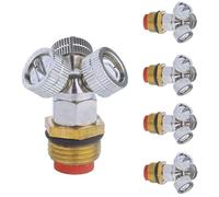 DMBAOD 1/2"（DN15） External line copper mist nozzle, agricultural irrigation brass nozzle, high pressure cooling sprayer(5 pieces) Span-shaped three-jet filter 5pcs