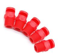 DMBAOD 1/8,1/4,3/4,1/2 PP Plastic Fan Shape Spray Nozzle for Home Use Wear Resistant Sprayer Connector for Efficient Cleaning and Storage for Garden and Household Tasks 1/4 (hole diameter 2.0mm) 5pcs