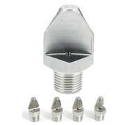 DMBAOD 1/8, 1/4, 3/8, 1/2 BSPT Male Thread 304 Stainless Steel Narrow Angle Fan Spray Nozzle V-Type Flushing Sprinkler Industrial Washing Head （1/2 DN15 hole diameter 3.0mm 5pcs