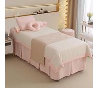 DMBAOD 4pcs Beauty Salon Bedding Set,Fumigation Massage Spa Sheets Set，Four Seasons Universal Multi-Orient Set pink Square bedside 185 * 70cm (72.8 * 31.5in