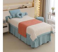 DMBAOD 4pcs Beauty Salon Bedding Set,Fumigation Massage Spa Sheets Set，Four Seasons Universal Multi-Orient Set Mint green Square bedside 190 * 70cm (74.8 * 27.5in)