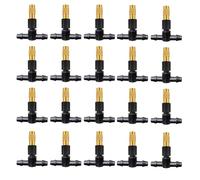 DMBAOD Adjustable Sprinkler with Micro Spray Mister Emitters, Copper Misting Nozzle Set for 4/7mm Hose Low Pressure Atomizing Sprayer 10pcs Brass nozzle + 4/7 tee