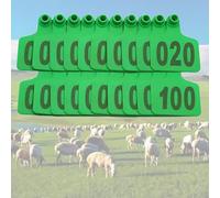 DMBAOD Cattle Ear Tags 1-500 Numbered Ear Tags for Cattle,Cattle Ear Tags with Numbers Livestock Identifcation Ear Tags for Goat Cattle Cows Calf Sheep Pig Green 6 * 7.5cm (2.36 * 2.95in) 301-400