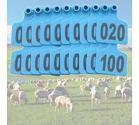 DMBAOD Cattle Ear Tags 1-500 Numbered Ear Tags for Cattle,Cattle Ear Tags with Numbers Livestock Identifcation Ear Tags for Goat Cattle Cows Calf Sheep Pig Blue 4 * 5cm (1.57 * 1.96in) 401-500