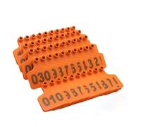 DMBAOD Cattle Ear Tags, Digital Plastic Livestock Ear Tags, Cattle Ear Tags for Personalized Animal Tags (5 Color Options) orange 101-200