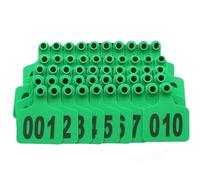 DMBAOD Cattle Ear Tags, Digital Plastic Livestock Ear Tags, Cattle Ear Tags for Personalized Animal Tags (5 Color Options) green 201-300