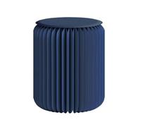 DMBAOD Craft Paper Stool,Paper Folding Stool with Cushion,Honeycomb Paper Bench,Folding Paper Stool for Reception Room, Living Room blue 36 * 44cm