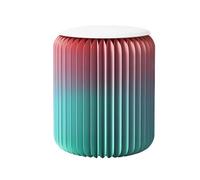 DMBAOD Paper Stool Foldable,Folding Kraft Paper Stool - Round Stool with PU Cushion - modern Design Accordion Portable Folding Paper Stool Flowing color 36 * 44cm