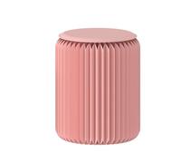 DMBAOD Paper Stool Foldable,Paper Folding Stool with Cushion Portable Honeycomb Furniture Foot Stool，Honeycomb Paper Bench pink 32 * 30cm