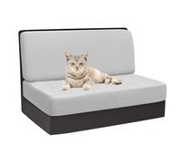 DMBAOD RV dining table and chair cushion cover booth set elastic camper cushion cover pet hair-proof RV seat cover dining table and chair RV sofa cover washable light gray 1 Backrest & 1 Bench Covers