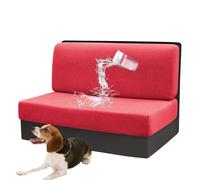 DMBAOD RV Dining Table and Chair Cushion Covers, Stretch Seat Cushions Sofa Covers Loveseat Covers Furniture Protective Covers for RV Camper Car Bench Covers 1 Backrest & 1 Bench Covers rose Red