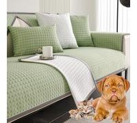 DMBAOD Simple sofa cover 1 2 3 seater chenille sofa cover suitable for various sofas in the home with multiple size options 27.5 * 82.6in green