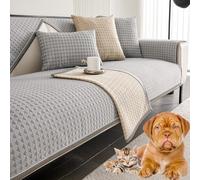 DMBAOD Simple sofa cover 1 2 3 seater chenille sofa cover suitable for various sofas in the home with multiple size options 110x160cm gray.