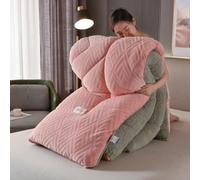 DMBAOD Warm Double-Sided Velvet Quilt Plush Comforter,Thickened Lamb Cashmere Warm Quilt Core, Breathable Fluffy Thick Wintering Warm Quilt D 150x200cm 2.5kg