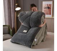 DMBAOD Warm Double-Sided Velvet Quilt Plush Comforter,Thickened Lamb Cashmere Warm Quilt Core, Breathable Fluffy Thick Wintering Warm Quilt A 200x230cm 4kg