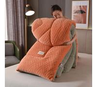 DMBAOD Warm Double-Sided Velvet Quilt Plush Comforter,Thickened Lamb Cashmere Warm Quilt Core, Breathable Fluffy Thick Wintering Warm Quilt C 150x200cm 3kg