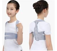 DMBBSAPBSH Back Brace Posture Corrector, Posture Corrector Adjustable Brace Support Belt,Prevent Humpback Upper Back Posture Brace(Gray,Small)