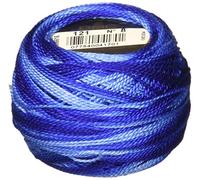 DMC 116 8-121 Pearl Cotton Thread Balls, Variegated Duft Blue, Size 8