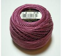 DMC 116 8-315 Pearl Cotton Thread Balls, Medium Dark Antique Mauve, Size 8