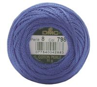 DMC 116 8-798 Pearl Cotton Thread Balls, Dark Delft Blue, Size 8